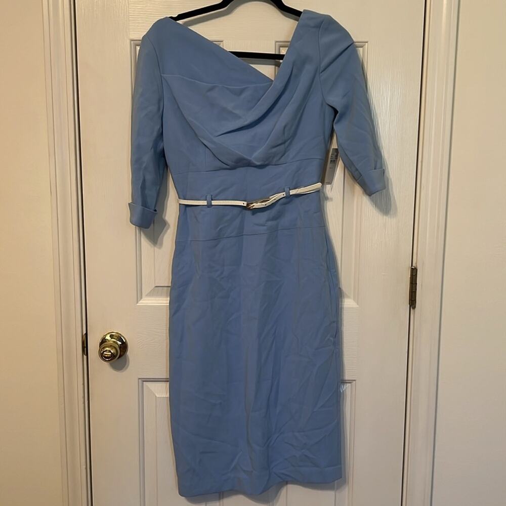 NWT Black halo Jackie O 3/4 sleeve sheath dress size 6 - Picture 2 of 6
